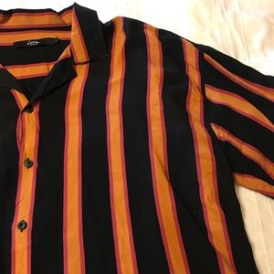 NWOT Stripe Short Sleeve Button-Down Shirt